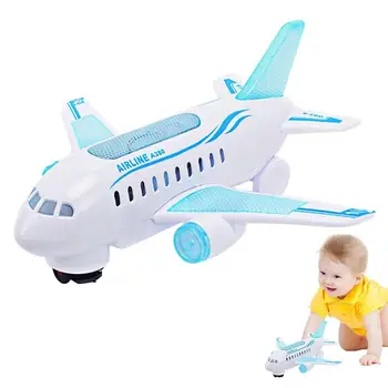 Otroci Letalo Model Igrača Za Fante Letalo Playset Zrakoplova Igrače Z Glasbo, Zvok Potniško Letalo Za Zgodnje Učenje Igrače Namizni Dekor Za