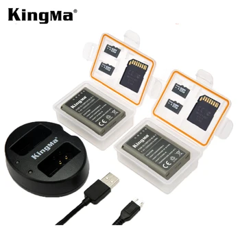KingMa BLN-1 BLN1 PS-BLN1 Baterije (2 paketa)in Dvojno USB Polnilec za Olympus OM-D E-M1 E-M5 Mark II PERO-F E-P5 EM1 EM5 PENF EP5