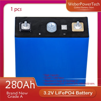 1pcs 3.2 V 280Ah Lifepo4 Baterije Litij Železo Recargable Fosfat Baterij Moči Sončnih Celic, Električnih Avtomobilov RV Golf Voziček