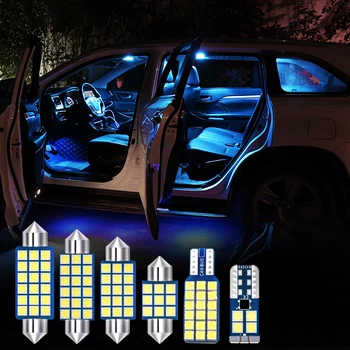 8pcs Auto LED Žarnice za Avto Notranje luči Komplet Dome Branje Luči Škatle za Rokavice Prtljažnik, Svetilke Za Citroen C4L 2013 2014 2015 2016 2017