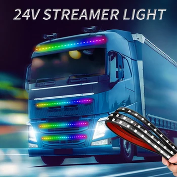 24V 5050SMD Tovornjak LED Trakovi Luči za Dnevno Vožnjo Osvetlitev Žarometov vrata prtljažnika Lučka DRL Auto Dinamično Darkice Styling Dekorativni