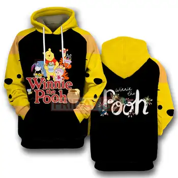 T-shirt Winnie the Pooh in Prijatelji Tigger Eeyore Piglet Risanka T-shirt Super pulover s kapuco Jopica 2022 Disney hoodie