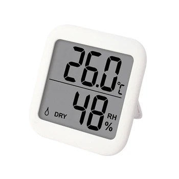 N7MD Brezžični Velik LCD Zaslon Vremenske Postaje ℃/℉ Praktično Notranja Temperatura Vlažnost Merilnik Monitor z Magnetom & Nosilec