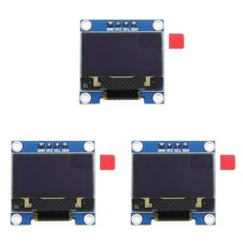 3X 0.96 Palčni IIC I2C Serijski GND 128X64 OLED LCD LED prikazovalniku SSD1306 Za Arduino Kit Beli Zaslon