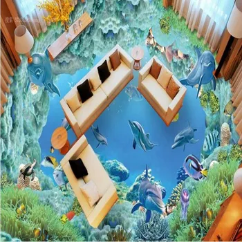 beibehang Veliki meri tla 3D10 metrov visoke vode podvodni svet anti - dnevna soba kopalnica vode spolzka debele nadstropje