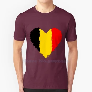 Srce Za Belgija - nogomet Nogomet T-Shirt Moški In Ženske