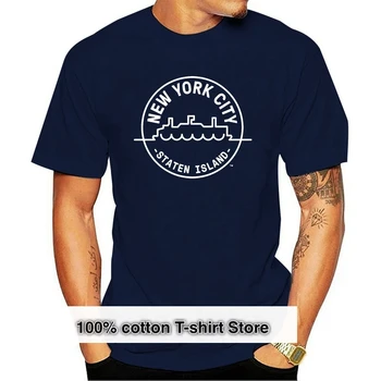 New York City Glej Nyc Staten Island Moške Redno Fit Majica s kratkimi rokavi