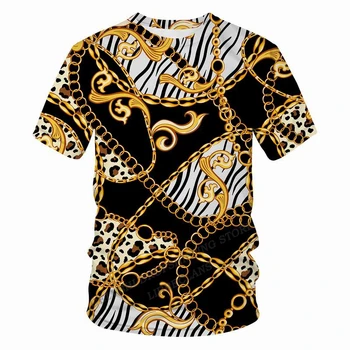 Prevelik T Shirt Verige Seriji 3d Print majica s kratkimi rokavi Moški Modni T-majice Otroci Hip Hop Vrhovi Tees Teens Fantje Tee Ženske, moška Oblačila