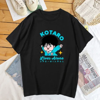 Kawaii Kotaro Živi Sama Majica Smešno Ženska Japonske Anime Bombažne Majice Kratek Rokav Risanka Tiskanje Majice S Kratkimi Rokavi T Shirt Risanka