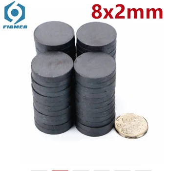 100 kozarcev/veliko Disk Feritnih Magnetov 8x2 22x4 25x3 12x6 13x3 5 x 5 18x6 14x3 mm magnet obroč feritnih magnetov za zvočnike magnet črna