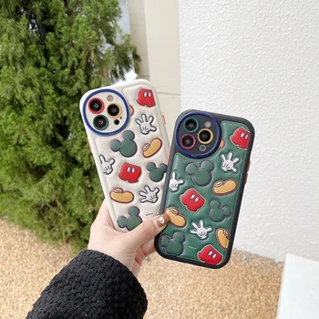Srčkan Disney Mickey Deli Telefona Primerih Za iPhone 14 13 12 11 Pro Max Mini XR X XS MAX 8 7 Plus SE Shockproof Pokrov