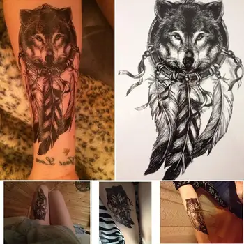 Volk Tattoo Nalepke Lepoto Nepremočljiva Začasno Nalepke