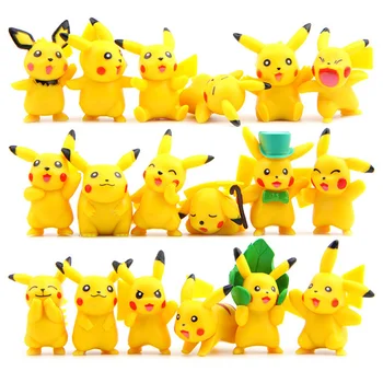 18pcs/set Figur Pokemon Pikachu Anime Igrače za Otroke, Božična Darila, Risanka Anime Pokemon Akcijska Figura, Igrače Model Igrače Določa