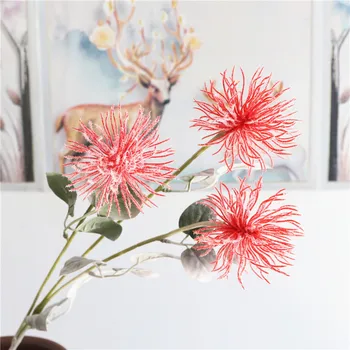 3 vilice Simulirani morski ježek novo značilen cvet umetnih rastlin za dom stranka dekor umetno cvet prikazal ponarejenega rastlin