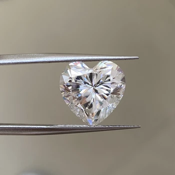Meisidian Srca v Obliki Moissanite 6x6mm za 0,8 Karat Odlično Rezano D VVS Diamond Kamna