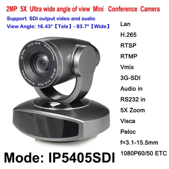 Ptz HD SDI IP Kamero H. 265 Onvif RTMP RTSP 2 milijona slikovnih Pik 1080P60 Pan Nagib 5X Optični Zoom Za Konferenčni sistem