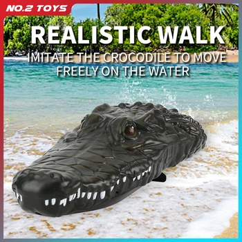 2.4 G RC Krokodil Daljinski upravljalnik, ki Plava Krokodil Čoln na Prostem Igrače Za Fante, Otroci Rojstni dan Darila Otroke RC Živali Darila