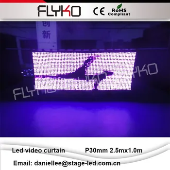 Debelo kitajska visoka kakovost video prikaz mehko led xxx video posnetkov zavese P3cm 2.5x1.0m