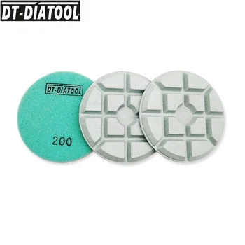 DT-DIATOOL 3pcs Dia 100mm Diamond Smolo Obveznic Konkretne Poliranje Brušenje Diskov Za Popravilo betonskih Tleh Peska#200