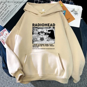Radiohead Hoodies Moški Letnik Classic Majica Severna Amerika Turneji Rock Fant Camisetas Hombre Hip Hop Ženske Unisex Prevelik Vrh