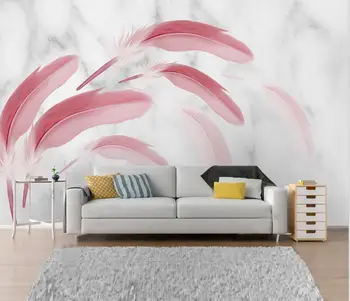 Ozadje po meri 3D realistična freska Visoko kakovostno rdeče pero TV ozadju stene dnevna soba, spalnica dekorativni 3d ozadje