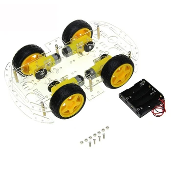 DIY Robot Smart Avto Ohišje Kit Za Arduino Krmilnika Pogona Odbor Koračnih Motor dajalnik Dajalnik, 4 Kolesa In Baterije Polje