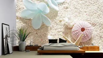 3d ozadje sodobne Plaži zvezda cvet 3D TV luči za dnevno sobo, spalnica steno 3d ozadje, Prilagodite še morebitne velikost