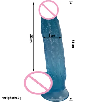 AMABOOM 31*6 cm Velikan Super Debel Velik Dildo Realno Veliko Dildos Pregleden Mehki Penis Dick Analni Rit Masaža Vaginalni Seks igrače