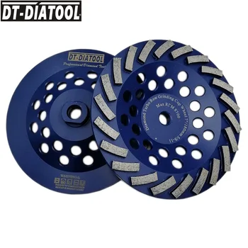 DT-DIATOOL 2pcs Segmentni Diamond Turbo Vrstico Pokal Brušenje Kolo za Konkretne Trdi Kamen z 5/8-11 nit, Premera 180mm/7inch