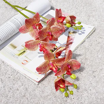 2 vilice 3d tiskanja Metulj Orhideja zeleno plastično Idilični državi ponaredek cvet tabela notranje zadeve poroka dekoracija 2