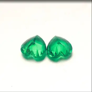 BK Naravnih Smaragdno Svoboden dragih kamnov 6.5*6,5 mm Srce Oblika Smaragdi Izgubijo Kamen Za Izdelavo Ogrlica, Zapestnica Nakit po Meri 3