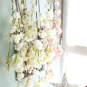 Visoka kakovost 53 Cm, Umetni Češnje cvetovi Cvetovi Svile cvetja za poročno dekoracijo doma 3