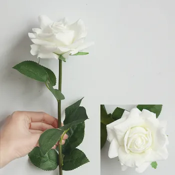 5pcs/veliko Umetno Cvetje Rose Svile Cvetja Dekor Cvetlični Latex Pravi Dotik Rose Poročni Šopek Doma Stranka Design Cvetje 4