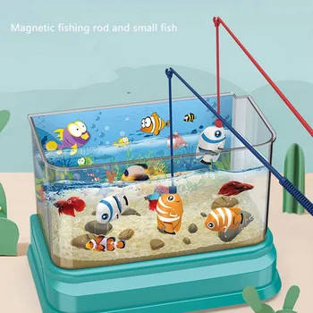 Otrok Simulacije Električni Vodni Promet Fish Tank Igrače Nastavite Starš-otrok Interaktivni Ribolov Igrače, Igre, Glasbo, Svetlobo Akvarij