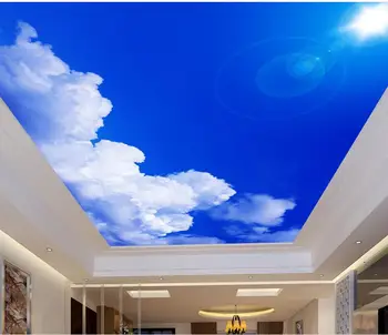 3d strop ozadje za spalnico stene po meri sonce na modrem nebu 3d strop doma za izboljšanje fotografijo za ozadje