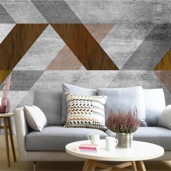 Ozadje po meri 3d zidana Nordijska minimalističen črno steno povzetek geometrijske TV ozadju stene papirja doma dekor 3d de papel parede