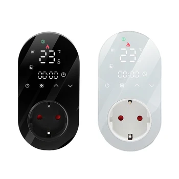 16A Tuya Aplikacijo Glasovni Nadzor Vtičnico Temperaturni Regulator Smart Termostat Termostat Vtič (Črna) NAS Plug 0