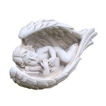 Smole Obrti Okraski Angel Fant Kip Dekoracijo Retro Pernata Krila Molitvi Angel Vrt Skulpture Nordijska Srčkan Domače Art Deco 0