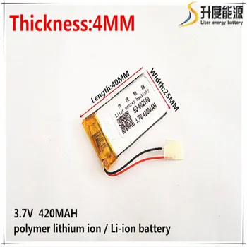 3,7 V 420mAh 402540 Litij-Polymer Li-Po baterija li ionska Baterija za Polnjenje celic Za Mp3, MP4 MP5 GPS mobilni bluetooth