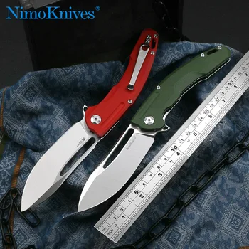 Nimoknives & Fatdragon Težka Kampiranje Self-Defense Hitro Odpreti Folding Nož D2 Rezilo G10 Ročaj EOS Večnamensko Orodje