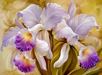 Iris cvet Šivanje Kit 18CT 16CT 14CT Nepotiskani Navzkrižno Šiv Kompleti za Vezenje Umetnosti DIY Ročno Needlework Doma Dekor