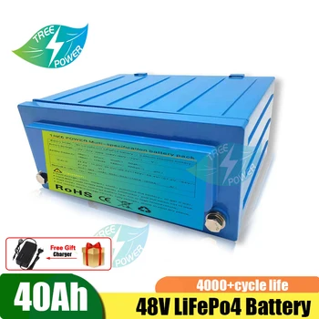 48V Litijeva Baterija 48V 40Ah lifepo4 Baterije za nujno medicinsko pralni sončne+ 5A polnilnik 0