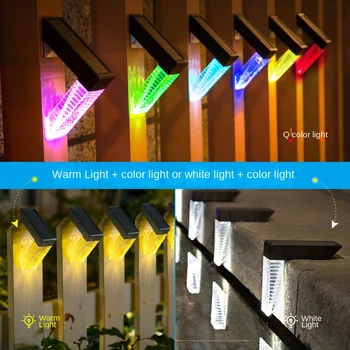 LED Sončne Stene Luči RGB Nepremočljiva Prostem Sončne Krova Luči Koraki Bazen Ograja, Stopnice, Ograje Teras Vrt Dekorativne Luči