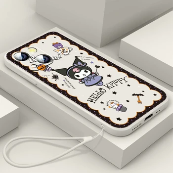 Kulomi Sanrio Melodijo Risanka Primeru Telefon Za Apple iPhone 14 13 12 Mini 11 XS Pro Max X XR 8 7 MP Plus Kritje Tekočih Vrv Funda
