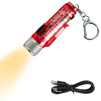 Keychain Svetilka LED Mini Keychain Svetilke Magnet Ročno Pero Lahka Žep Z Baklo Visoke Lumnov Za Kampiranje na Prostem.