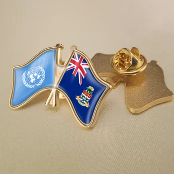 Združenih Narodov in Kajmanski Otoki Prečkal Dvojno Prijateljstvo Zastav Broška Značke broške
