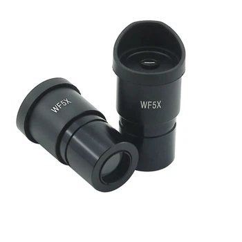 2pcs Stereo Mikroskop Okular WF5X širokokotni Objektiv Optični Vgradna Velikost 30 mm / 30.5 mm vidno Polje 20 mm w Gume Eyecups