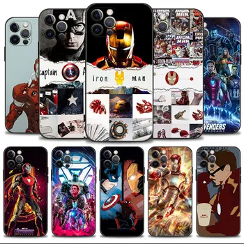 Telefon Primeru Za Apple iPhone 14 14 13 12 11 Pro Max 13 12 Mini XR X 7 8 6 6S Plus Kritje Marvel, Iron Man, SpiderMan Captain America
