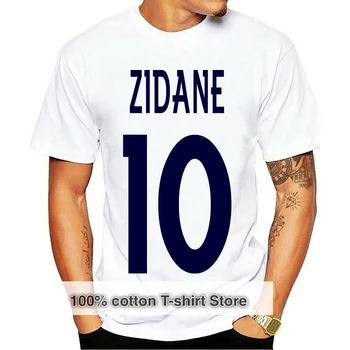 Novo 2023 Bombaž Tiskanja Zidane Nogometna Legenda Priložnostne Kratka Sleeved Krog Vratu T-shirt