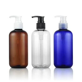 250 ML X 24 HIŠNE Losjon Črpalka Steklenico,Oranžna Modra Jasno, Plastične Kozmetične Posodo,Prazne Šampon Sub-stekleničenje,Eterično Olje Steklenice 0